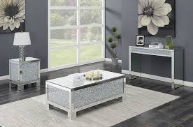 Get 5% in rewards with club o! 722498 3 Pcs Silver Finish Coffee Table Set Luchy Amor Furniture