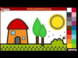 Bahceli Evi Boyama Cocuklar Icin Boyama Youtube