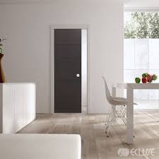 Ensemble Porte Coulissante Tokyo Wenge Avec Galandage Eclisse En Aluminium Porte Galandage Porte Coulissante Porte Camouflee