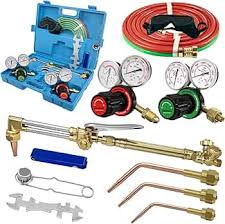 AWLOLWA Oxygen & Acetylene Gas Cutting Torch and Welding Kit Medium Duty Cutting  Torch and Welding Kit (Blue) : Amazon.in: Industrial & Scientific