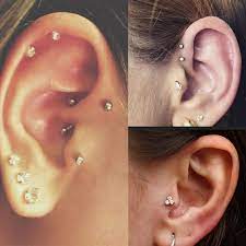 Buy Modrsa 16g Cartilage Earring Stud Hoop For Women Tragus Stud Earring Cartilage Piercing Jewelry Surgical Stainless Steel Forward Helix Earrings Hoop Conch Piercings Jewelry Ear Cuffs Silver Rose Gold Online In