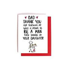 Happy Birthday Card For Father From Daughter Funny Card For Dad Father S Day How To Be A Man From Your Daughter Cute Funny Thank You Fath Birthday Cards For Boyfriend Dad Cards Cards For Boyfriend