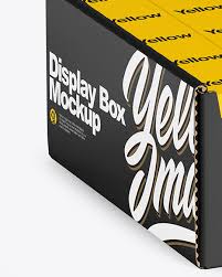 Display Box Boxes Mockup In Box Mockups On Yellow Images Object Mockups