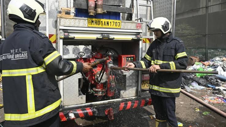 IN PHOTOS: Fire-fighting operation after blaze reported in Mumbai's Mahalaxmi