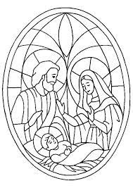 pesebre falso vitraux nativity coloring pages christmas dessiner des images avec la couleur de l&#x00027;affiche