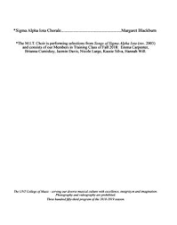 College of Music Program Book 2018-2019: Ensemble & Other Performances,  Volume 2