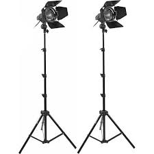 Impact Qualite 300 Focusing Flood 2 Light Kit 120vac Studio Lighting Control Series
