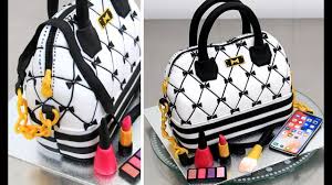 fashion handbag cake with makeup