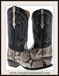Black And White Snakeskin Cowboy Boots Pin On Hairband Boots