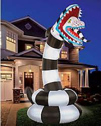 Animated beetlejuice sandworm airblown for halloween decoration! Warner 9 5 Ft Pre Lit Halloween Inflatable Quickly Self Inflates And Easy To Setup Animated Beetlejuice Sandworm Airblown For Halloween Decoration Perfect For Party Decoration Inflatable Yard Decorations Outdoor Holiday Decorations