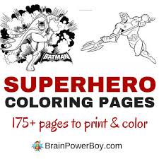 These free, printable halloween coloring pages for kids—plus some online coloring resources—are great for the home and classroom. Over 175 Free Printable Superhero Coloring Pages