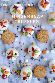 Three Ingredient Gingersnap Truffles Recipe Delicious Cake Recipes Delicious Cookie Recipes Truffle Cookies