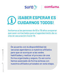 Son muchas las razones, entre ellas. Eps Sura On Twitter Eps Sura Y Comfama Te Invitan A Esperar El Agendamiento De Tu Cita Antes De Acercarte A Nuestros Puntos De Vacunacion Juntos Nos Aseguramos De Evitar Aglomeraciones Para