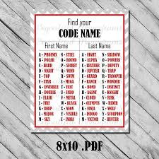 Printable Spy Secret Agent Code Names Game Diy Birthday Party Games James Bond Code Name Game Funny Name Generator Funny Names Spy Names