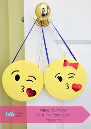 See more ideas about door hangers diy, door hangers, hanger. His And Her Diy Emoji Door Hangers Hello Creative Family