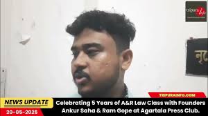 Celebrating 5 Years of A&R Law Class with Founders Ankur Saha & Ram Gope at  Agartala Press Club.