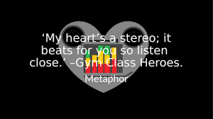 It's use, however, has become more effective and more efficient in recent times when compared to the rosy tinted writing of the past. Figurative Language In Popular Song Lyrics Teaching Resources