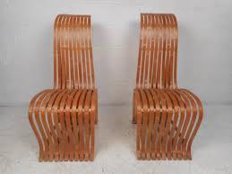 Table chair furniture wood seat wooden slats angle kitchen. Pair Of Vintage Wood Slat Chairs For Sale At 1stdibs