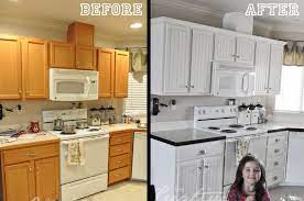 If you want to take the cabinets back to the original wood, apply a clear varnish or polyurethane finish or stain previously painted cabinets, you will have to strip all the paint off the cabinets using strong chemicals, followed by sanding. Redo Kitchen Cabinets Kitchen Diy Makeover Kitchen Redo