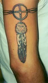 Native American Feather Armband Tattoo Arm Band Tattoo Cool Tattoos For Guys Cherokee Tattoos