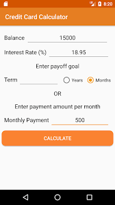 Calculate the total credit card interest payable. Credit Card Interest Calculator Payoff Cc By Marble Apps Android Apps Appagg