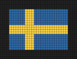 Sweden Flag Pixel Art in 2023 | Pixel art, Sweden flag, Flag