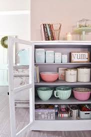 A Girly Kitchen Baking Cabinet A Diy Baking Cabinet In 2020 Small Kitchen Decor Kitchen Remodel Kitchen Credenza