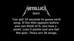 Instantly play online for free, no downloading needed! What Is That Metallica Song Game Youtube