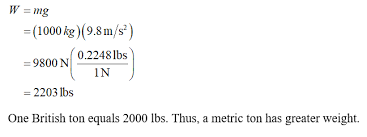 1 us ton is equal to 2000 pounds. Answered A Metric Ton Is 1000 Kg And A British Bartleby