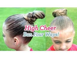 Hair cheer hair short hair styles cheer makeup dance hairstyles hair styles kids hairstyles haircut styles for women cheerleading hairstyles. High Cheer Bun 4 Ways Updos Cute Girls Hairstyles Youtube