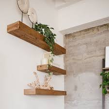 The yellow plywood small wall ledge shelves plan. Reclaimed Solid Pine Floating Shelf