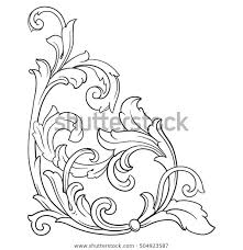Find Vintage Baroque Corner Scroll Ornament Engraving Stock Images In Hd And Millions Of Other Royalty Free Stock P Ornament Drawing Baroque Frames Baroque Art
