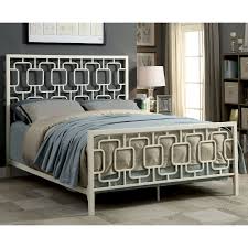 Comes with metal side rails, center metal rail and additional metal legs for guaranteed stability, support and durability. Furniture Of America Vernel Mid Century Modern Metal King Bed Walmart Com Walmart Com