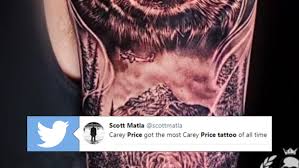 Honestly i wish i lived near boston seems like a fun place and midwest players are boring me atm. Carey Price S Massive First Tattoo Has People Joking That He Wants A Trade Article Bardown