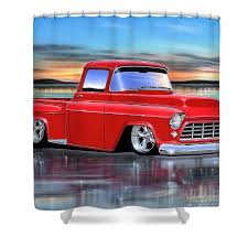 Image result for Medium Red 1955 Truck