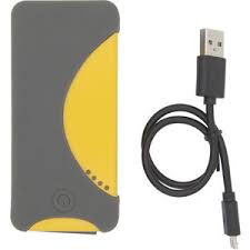 We give this a thumbs up as the contender for best portable charger. 4400mah Yellow Lithium Ion Usb Power Bank Fastenal