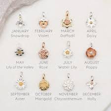Find each month flowers descriptions and find your recipient's birth month order suitable flower just like precious birthstones that are associated with people's birth months, there are birth flowers representing all twelve months in a year. Personalised Sterling Silver And 18ct Gold Birth Flower Necklace Hurleyburley