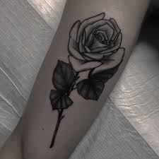 Black and grey koi fishes with flowers tattoo on man full sleeve. Black And Grey Beautiful Rose Tattoo Tattoogrid Net
