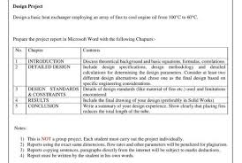 The content is not the main matter, but it is a framework of the body that is inside. Design Project Design A Basic Heat Exchanger Emplo Chegg Com