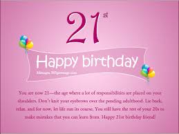 21st Birthday Wishes: 21st Birthday Messages and Greetings ... via Relatably.com