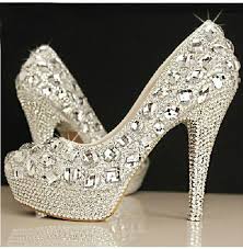 New Fashion Wedding Shoes Silver Rhinestone High Heels Women S Shoe Wedding Bridal Shoes Sandal Bridal Shoes T Bar Wedding Shoes Wedding Boots For Bride From Al Wedding Shoes Lace Fun Wedding