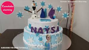 Making your own birthday cake has never been easier thanks to our collection of simple, yet impressive birthday cake recipes. 4th Birthday Cake For Girl Frozen Theme Easy Happy Birthday Cakes For Girls Design Ideas Decorating Youtube