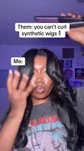 Curling A Sunthetic Wig Wuth Iron Cur