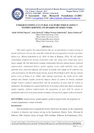 PDF) Understanding Cultural Factors Which Affect Women Serving