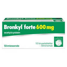 Bronkyl inneholder acetylcystein som gjør slimet. Bronkyl Forte Slimlosende Brusetabletter Med Sitronsmak 600 Mg 10 Stk Boots