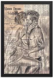 Sheet Music Art Kissing Art Music Notes Painting Couples Etsy Sheet Music Art Sheet Music Artwork Romantic Artwork