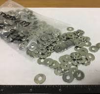 New Qty (200) ASME #6 Zinc Plated Fender Washers for Soft Material, .438" OD