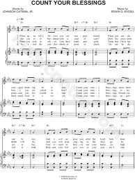 Edwin Othello Excell Count Your Blessings Sheet Music In Eb Major Transposable Download Print Hymn Sheet Music Christian Music Lyrics Christian Lyrics