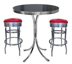 1950 S Retro Pub Table Set Retro Table And Chairs Vinyl Bar Stool Retro Table