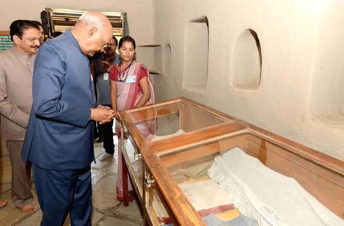 President Kovind visits Mahatma Gandhi's Sevagram Ashram